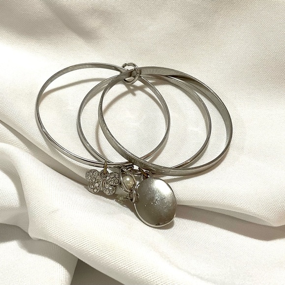 3 Piece Mom Bangle Charm Bracelet Lot - Picture 4 of 10